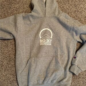 Big Sky Montana Champion Gray Athletic Hoodie